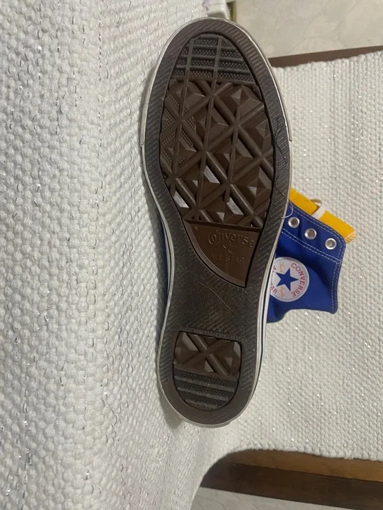 Converse Kids Blue High-Top Sneakers with Yellow & Green Accents - Picture 5 of 6